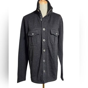 Kuhl Black Wool Shirt Gorpcore Jacket